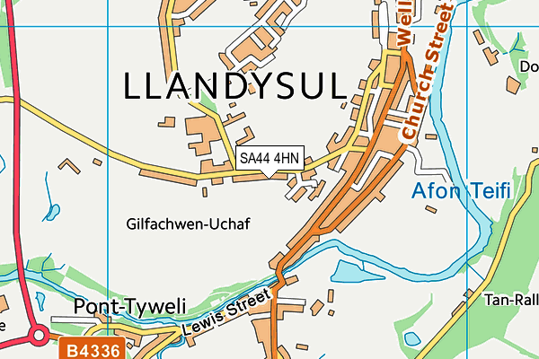 SA44 4HN map - OS VectorMap District (Ordnance Survey)