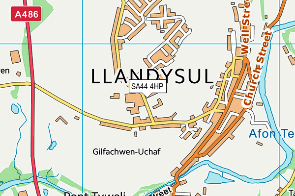 SA44 4HP map - OS VectorMap District (Ordnance Survey)