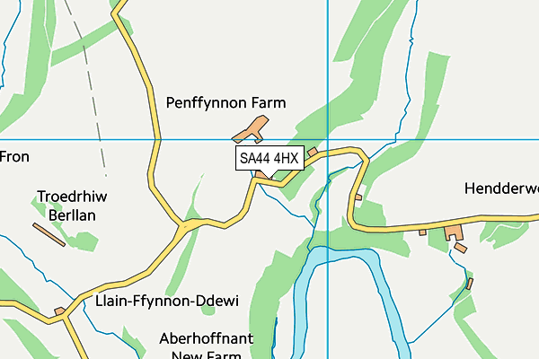 SA44 4HX map - OS VectorMap District (Ordnance Survey)