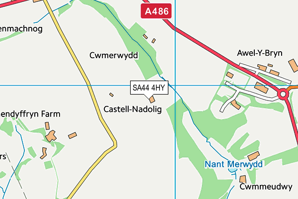 SA44 4HY map - OS VectorMap District (Ordnance Survey)