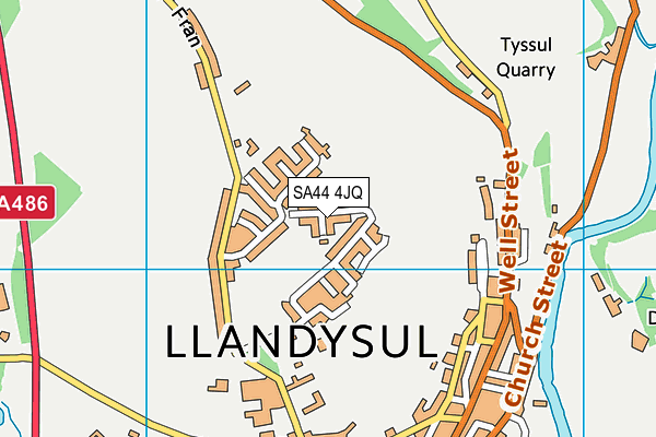 SA44 4JQ map - OS VectorMap District (Ordnance Survey)