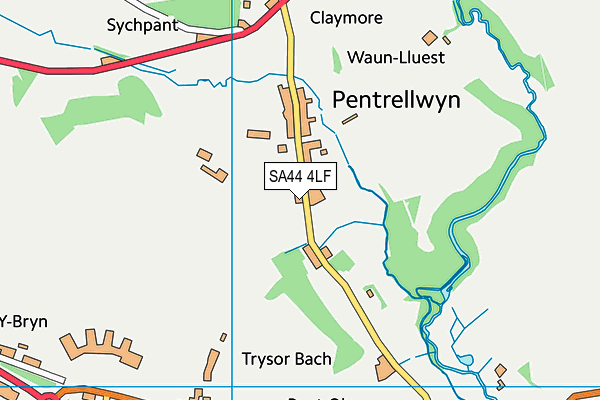 SA44 4LF map - OS VectorMap District (Ordnance Survey)