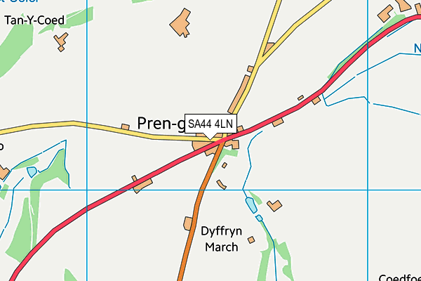 SA44 4LN map - OS VectorMap District (Ordnance Survey)