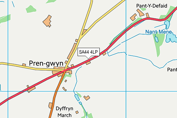 SA44 4LP map - OS VectorMap District (Ordnance Survey)