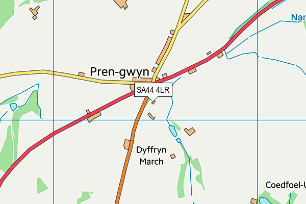 SA44 4LR map - OS VectorMap District (Ordnance Survey)