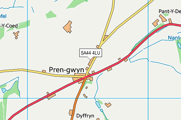 SA44 4LU map - OS VectorMap District (Ordnance Survey)