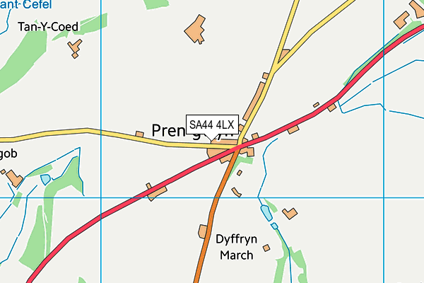 SA44 4LX map - OS VectorMap District (Ordnance Survey)