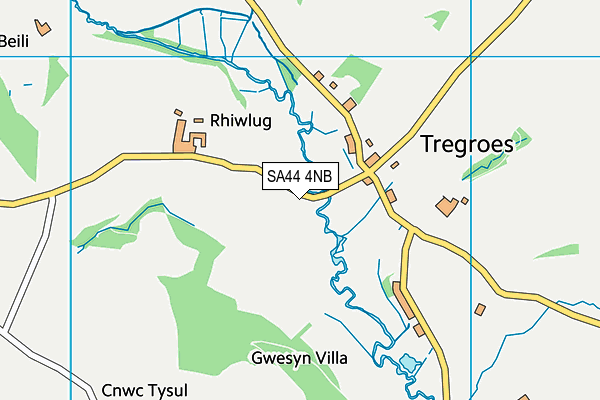 SA44 4NB map - OS VectorMap District (Ordnance Survey)