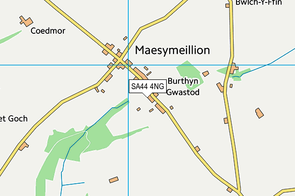 SA44 4NG map - OS VectorMap District (Ordnance Survey)