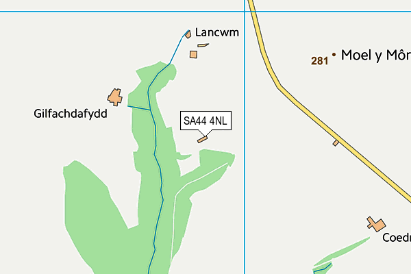 SA44 4NL map - OS VectorMap District (Ordnance Survey)