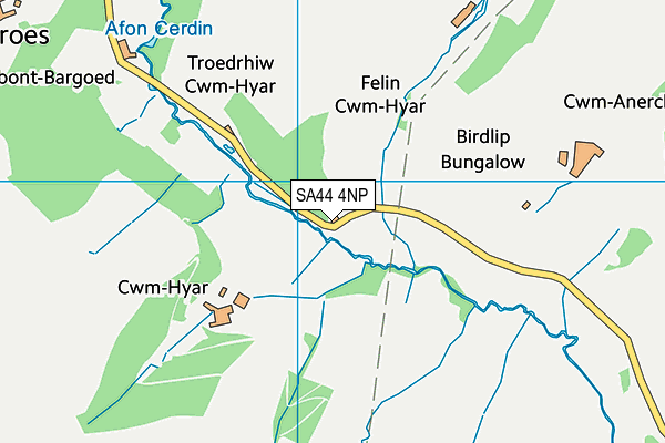 SA44 4NP map - OS VectorMap District (Ordnance Survey)