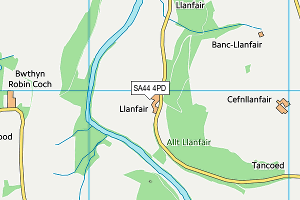 SA44 4PD map - OS VectorMap District (Ordnance Survey)