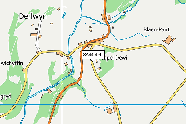 SA44 4PL map - OS VectorMap District (Ordnance Survey)