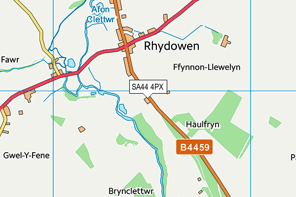 SA44 4PX map - OS VectorMap District (Ordnance Survey)