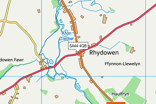 SA44 4QB map - OS VectorMap District (Ordnance Survey)