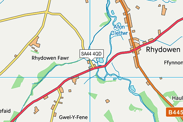 SA44 4QD map - OS VectorMap District (Ordnance Survey)