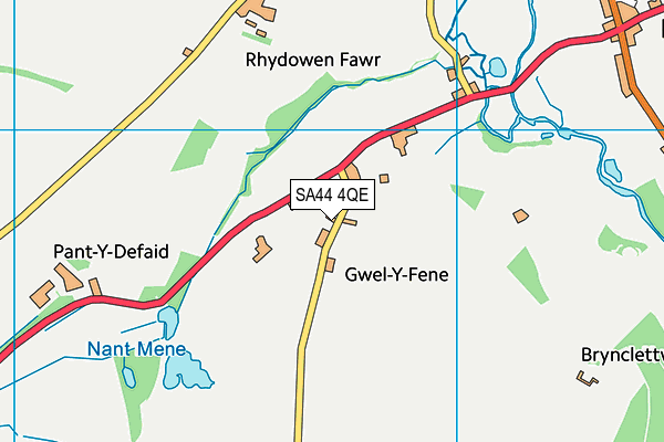 SA44 4QE map - OS VectorMap District (Ordnance Survey)