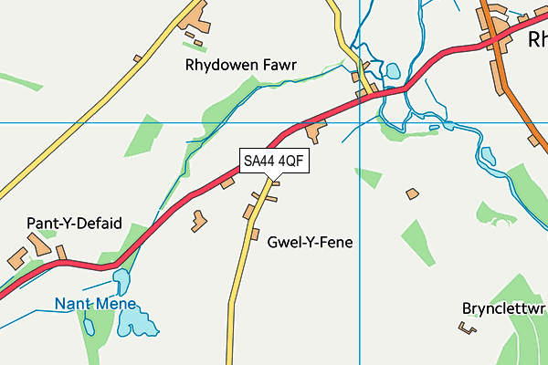 SA44 4QF map - OS VectorMap District (Ordnance Survey)