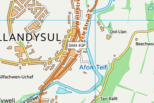 SA44 4QP map - OS VectorMap District (Ordnance Survey)