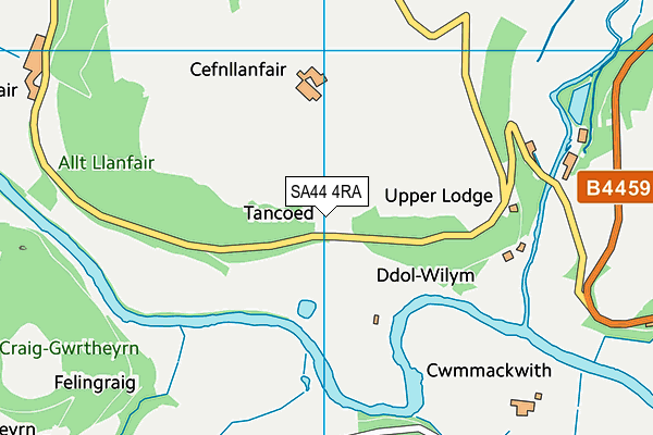 SA44 4RA map - OS VectorMap District (Ordnance Survey)