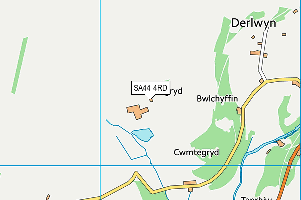 SA44 4RD map - OS VectorMap District (Ordnance Survey)