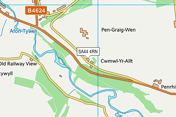 SA44 4RN map - OS VectorMap District (Ordnance Survey)