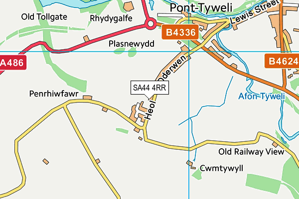 SA44 4RR map - OS VectorMap District (Ordnance Survey)