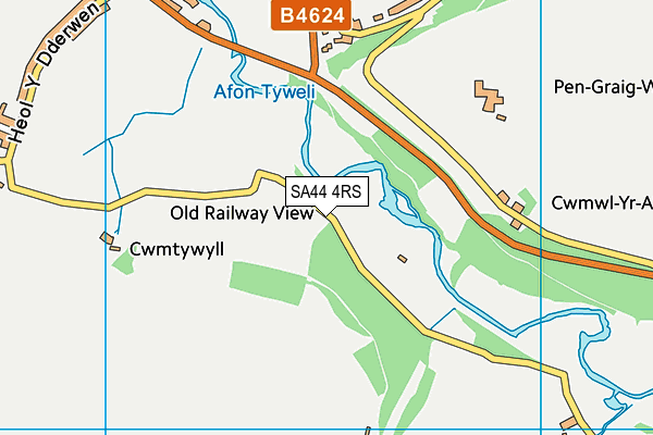 SA44 4RS map - OS VectorMap District (Ordnance Survey)