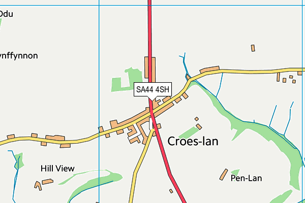 SA44 4SH map - OS VectorMap District (Ordnance Survey)