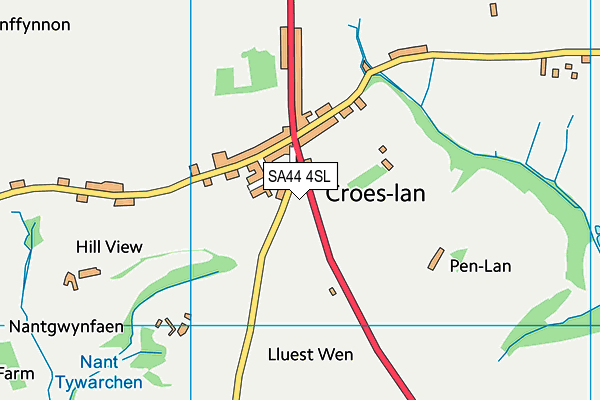 SA44 4SL map - OS VectorMap District (Ordnance Survey)