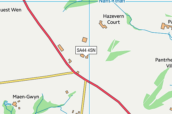 SA44 4SN map - OS VectorMap District (Ordnance Survey)