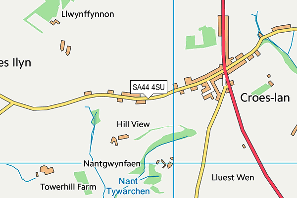 SA44 4SU map - OS VectorMap District (Ordnance Survey)