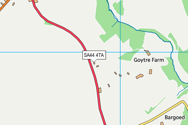 SA44 4TA map - OS VectorMap District (Ordnance Survey)