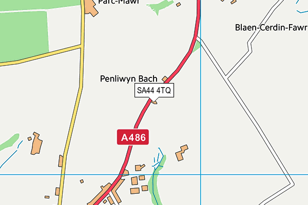 SA44 4TQ map - OS VectorMap District (Ordnance Survey)