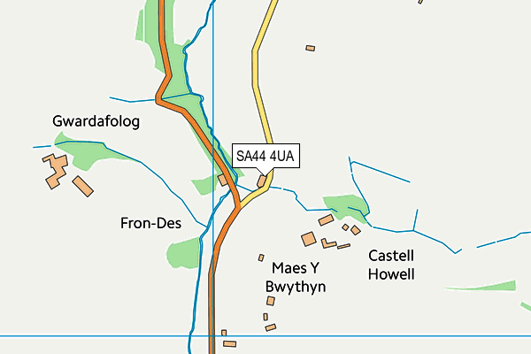 SA44 4UA map - OS VectorMap District (Ordnance Survey)