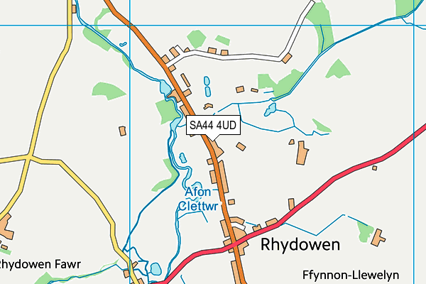 SA44 4UD map - OS VectorMap District (Ordnance Survey)