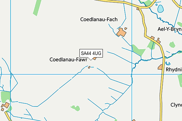 SA44 4UG map - OS VectorMap District (Ordnance Survey)