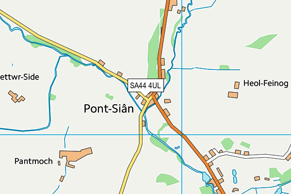 SA44 4UL map - OS VectorMap District (Ordnance Survey)