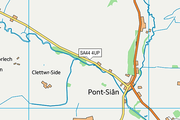 SA44 4UP map - OS VectorMap District (Ordnance Survey)