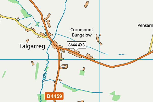 SA44 4XB map - OS VectorMap District (Ordnance Survey)