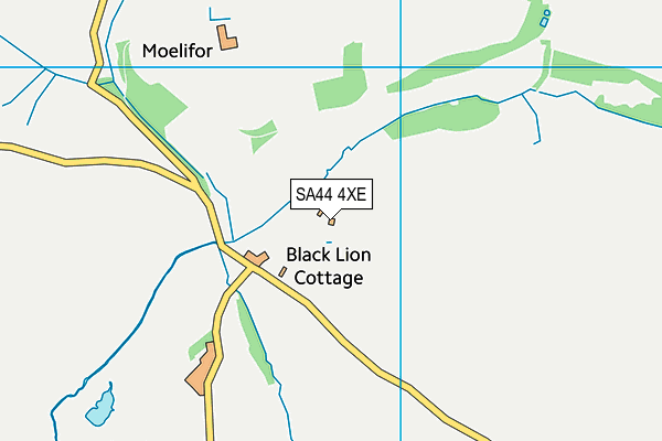 SA44 4XE map - OS VectorMap District (Ordnance Survey)