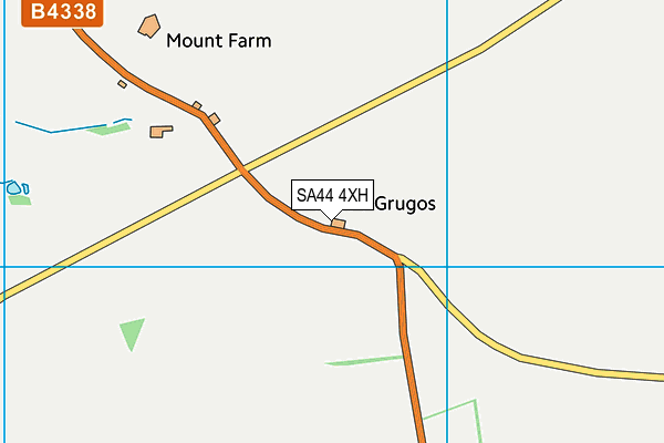 SA44 4XH map - OS VectorMap District (Ordnance Survey)