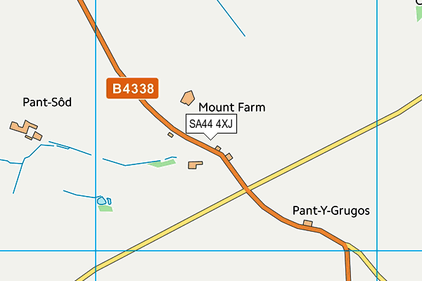 SA44 4XJ map - OS VectorMap District (Ordnance Survey)