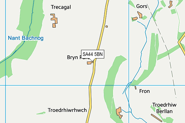 SA44 5BN map - OS VectorMap District (Ordnance Survey)