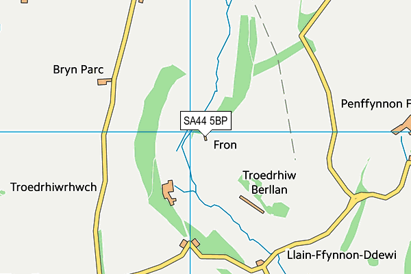 SA44 5BP map - OS VectorMap District (Ordnance Survey)