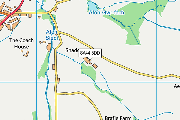 SA44 5DD map - OS VectorMap District (Ordnance Survey)