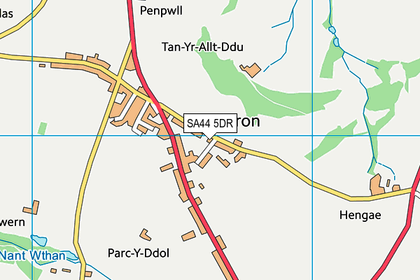 SA44 5DR map - OS VectorMap District (Ordnance Survey)