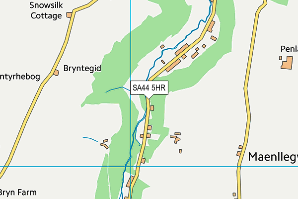 SA44 5HR map - OS VectorMap District (Ordnance Survey)