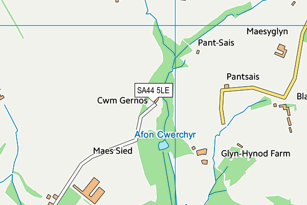 SA44 5LE map - OS VectorMap District (Ordnance Survey)