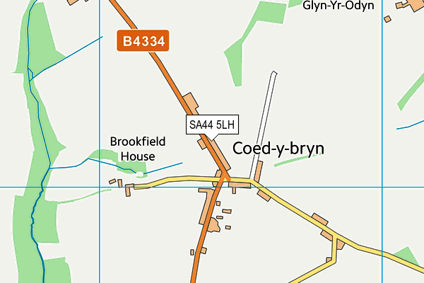 SA44 5LH map - OS VectorMap District (Ordnance Survey)